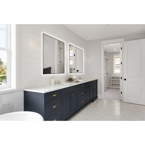 Reflections 31.5 X 23.5 inch Matte Black LED Mirror