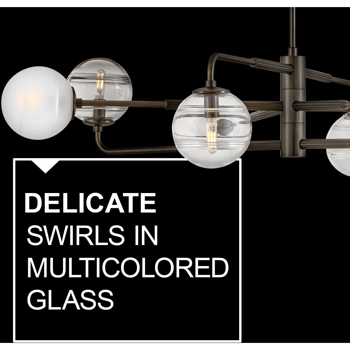 Oberon 8 Light 48 inch Black Oxide Chandelier Ceiling Light