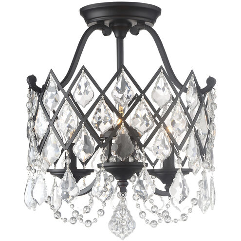 Ravina 3 Light 15 inch Vintage Bronze Semi-Flush Ceiling Light