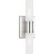 Keaton 2 Light 5 inch Brushed Nickel Bath Vanity Wall Light