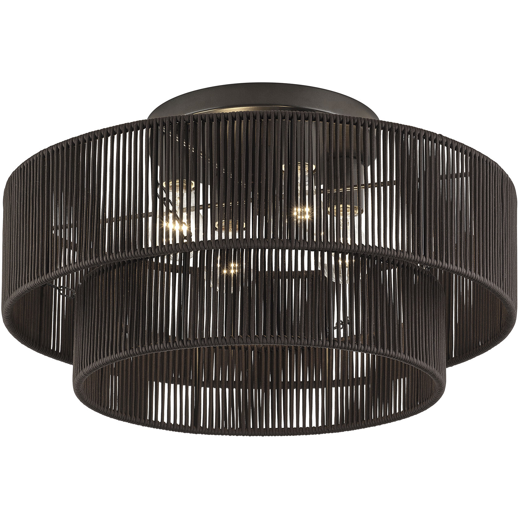 Acordia 4 Light 21 inch English Bronze Semi Flush Mount Ceiling Light, Extra Large