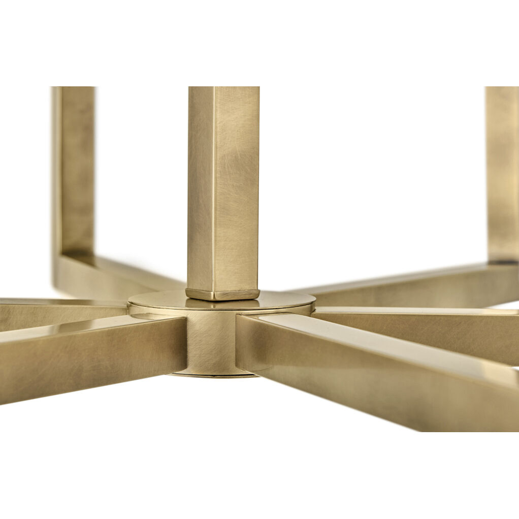 Ezra 6 Light 27 inch Heritage Brass Indoor Chandelier Ceiling Light