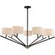 Tahoe 7 Light 38 inch Matte Black with Polished Nickel Chandelier Ceiling Light