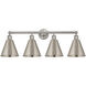 Ballston Cone 4 Light 35 inch Satin Nickel Bath Vanity Light Wall Light