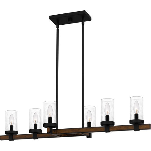 Tuthill 6 Light 38 inch Matte Black Island Light Ceiling Light