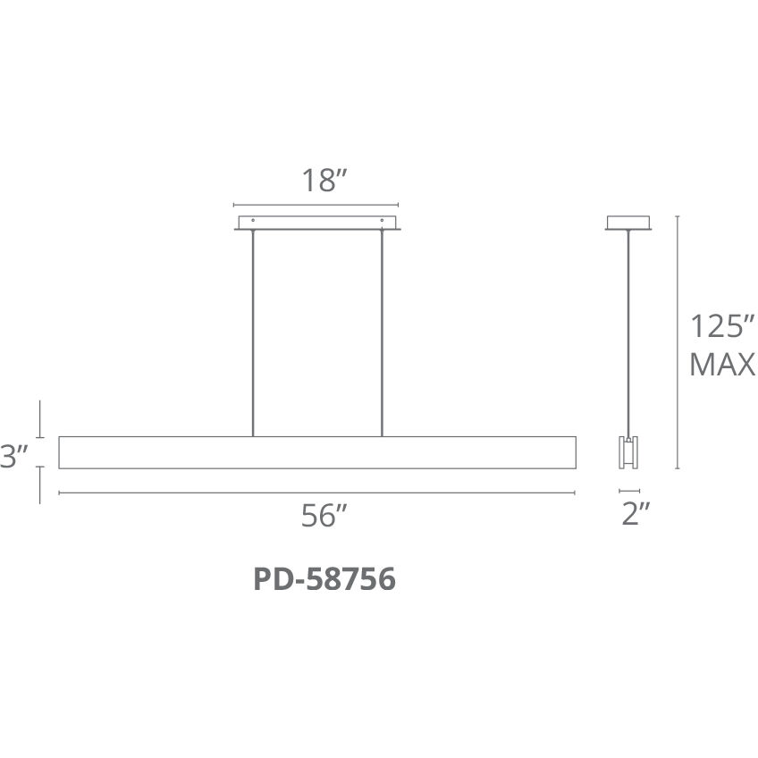 Modern forms drift led linear pendant top