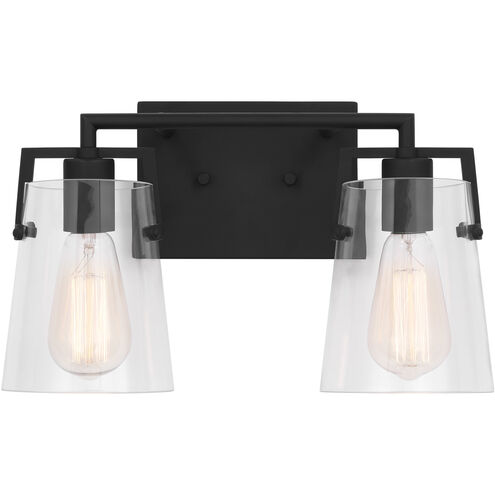 Drew & Jonathan Crofton 2 Light 14.63 inch Midnight Black Wall Bath Fixture Wall Light