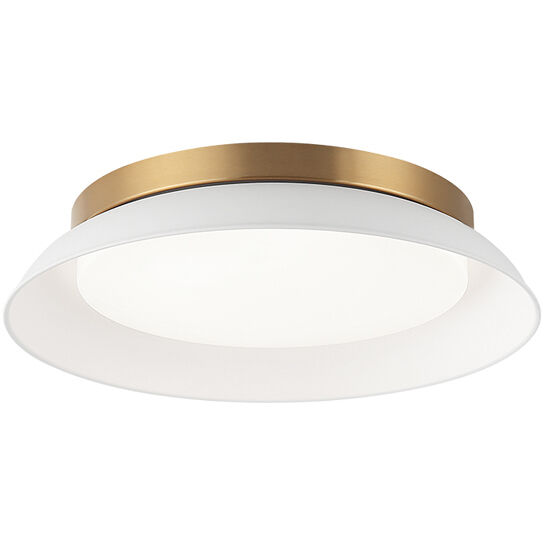 Finley Wall Sconce Wall Light in Matte White and Aged Gold Brass