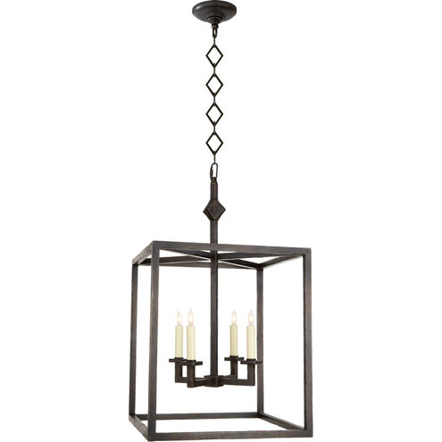 J. Randall Powers Star2 4 Light 18 inch Aged Iron Lantern Pendant Ceiling Light