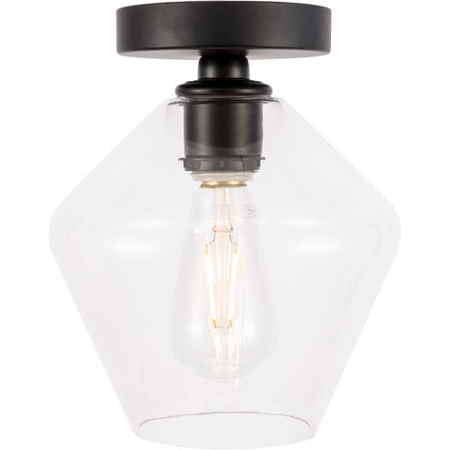 Rochester 1 Light 8 inch Black Flush Mount Ceiling Light