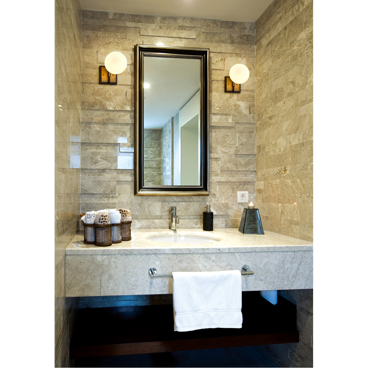 Parsons 1 Light 6 inch Matte Black and Olde Brass Wall Sconce Wall Light