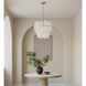 Marclaire 6 Light 19.75 inch Legacy Brass Pendant Ceiling Light in Clear Textured Handmade Glass