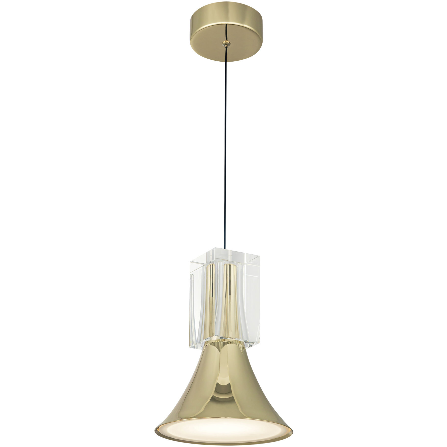 Floe Pendant Ceiling Light in Metallic Brass