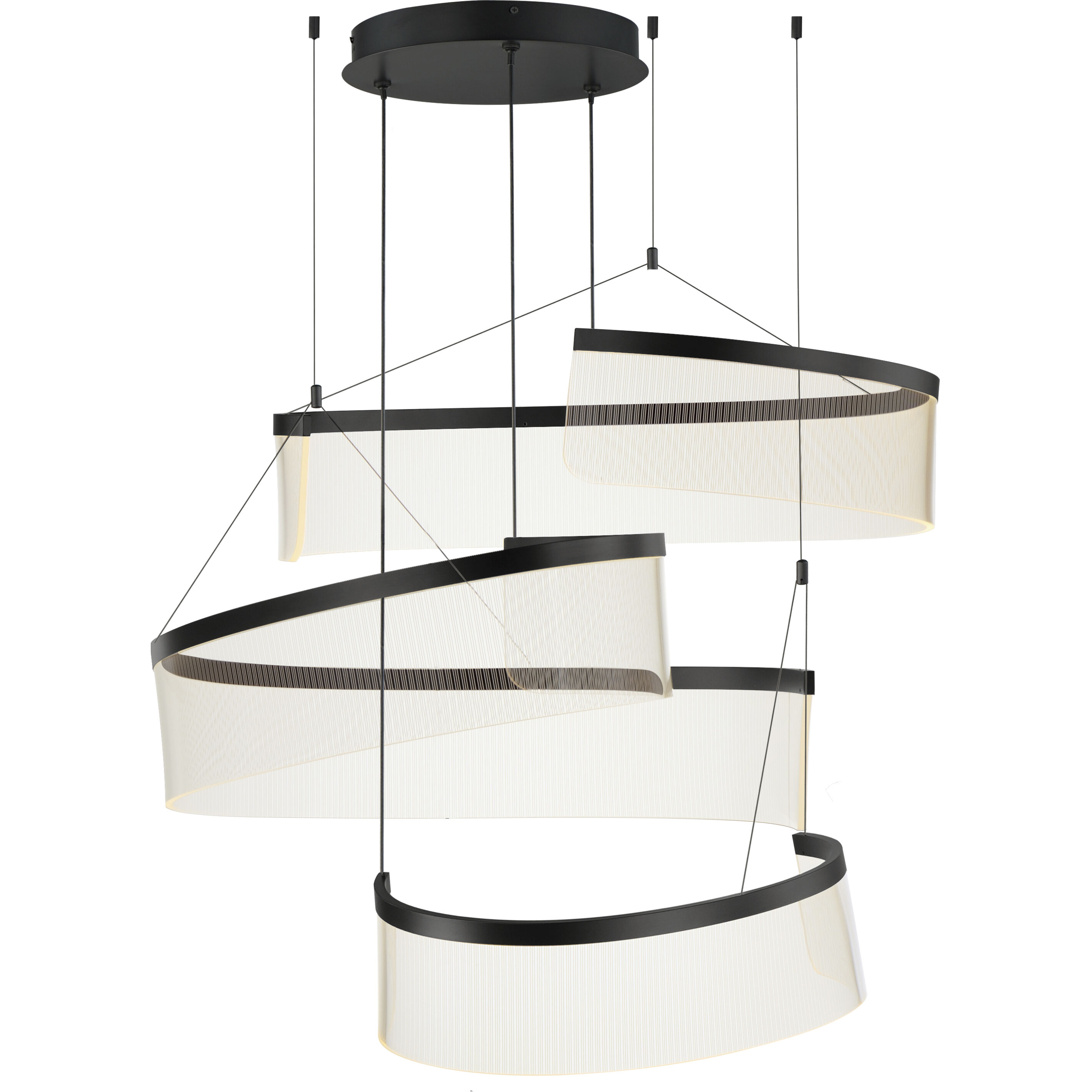 Sonata LED 32.25 inch Black Multi-Light Pendant Ceiling Light