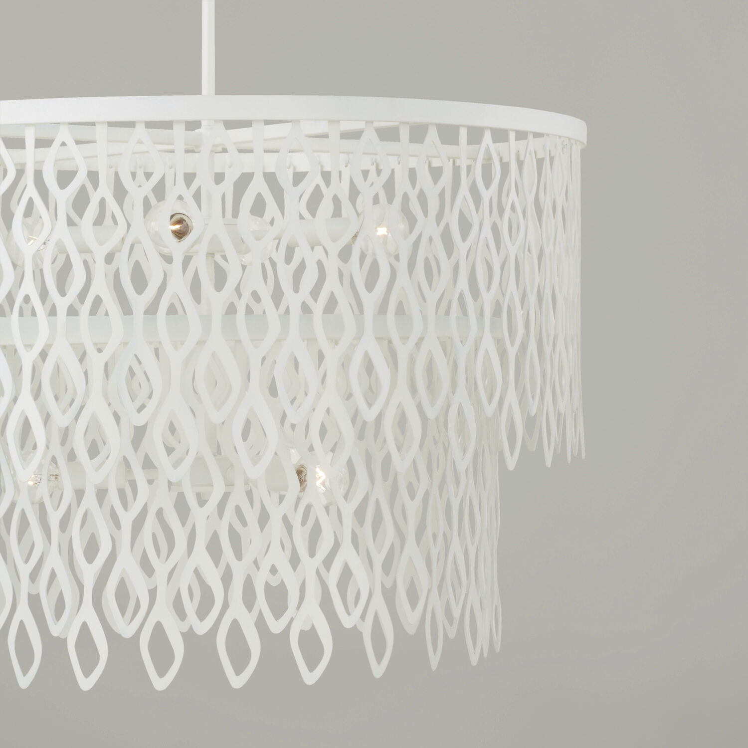 Pheobe 7 Light 27 inch Matte White Pendant Ceiling Light