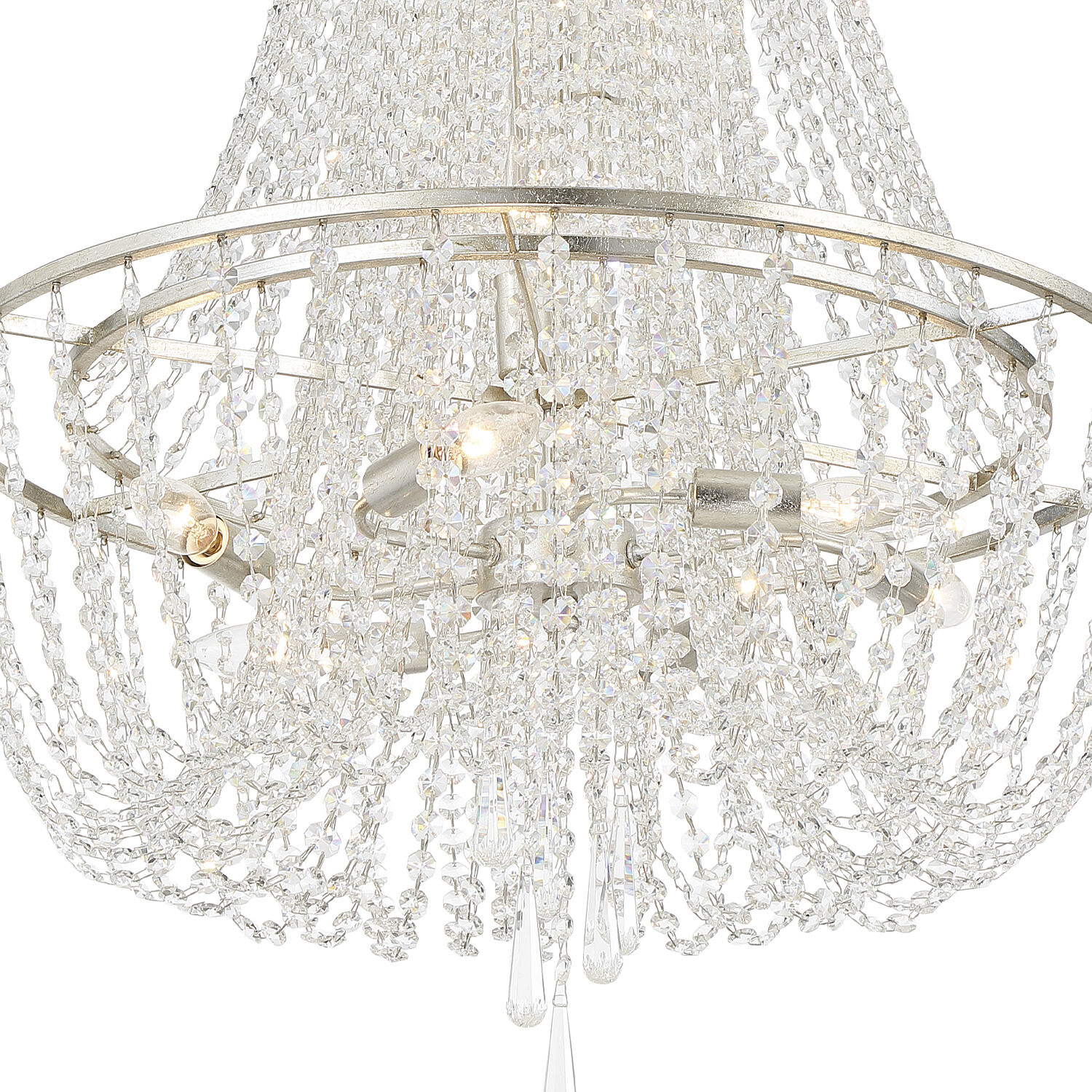 Arcadia 9 Light 24 inch Antique Silver Chandelier Ceiling Light