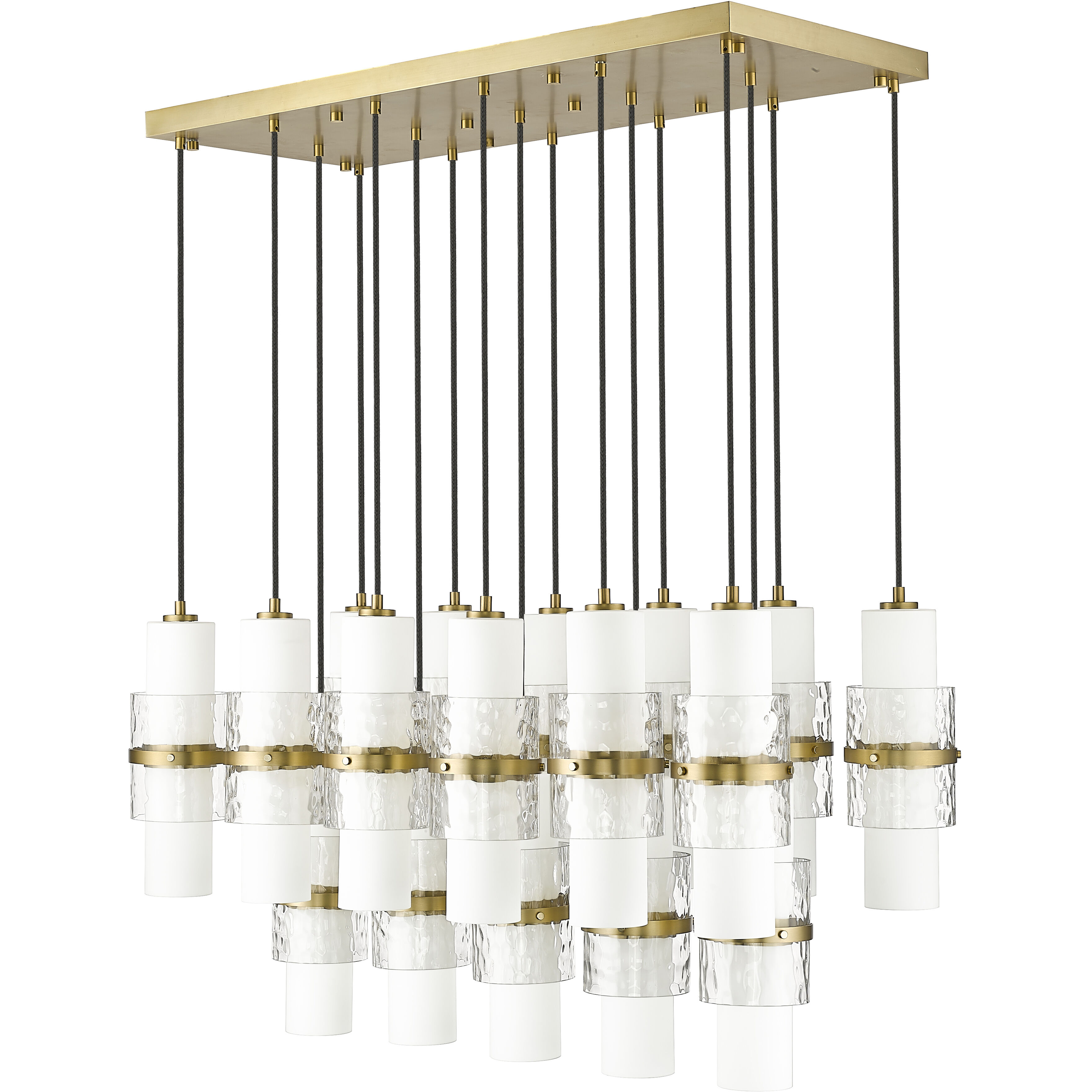 Cayden 17 Light 42 inch Modern Gold Linear Chandelier Ceiling Light