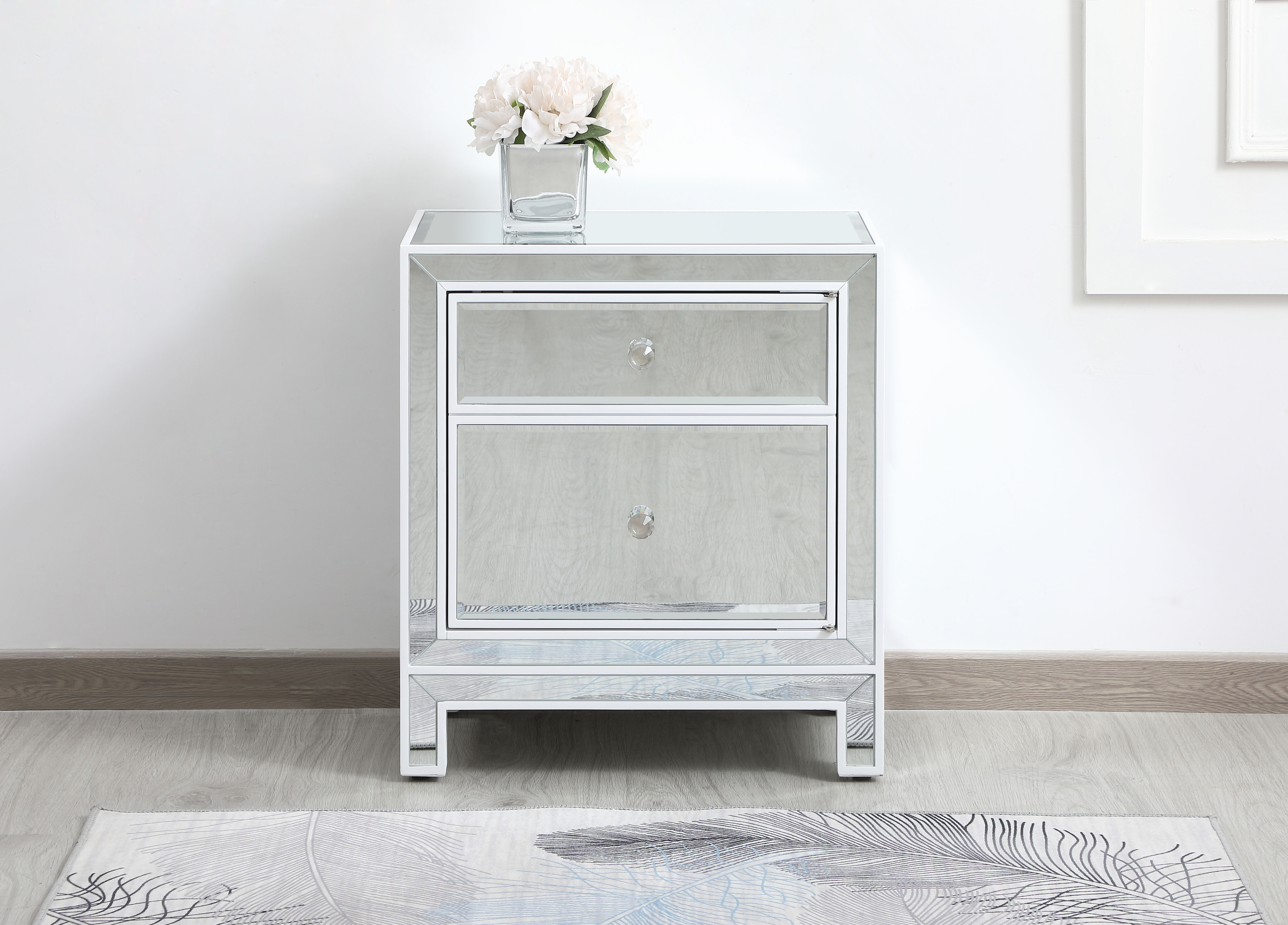 Reflexion 24 X 21 inch White Nightstand