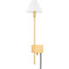 Teaneck 1 Light 6.25 inch Aged Brass Plug-in Sconce Wall Light