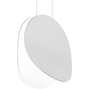 Malibu Discs LED 8 inch Satin White Pendant Ceiling Light