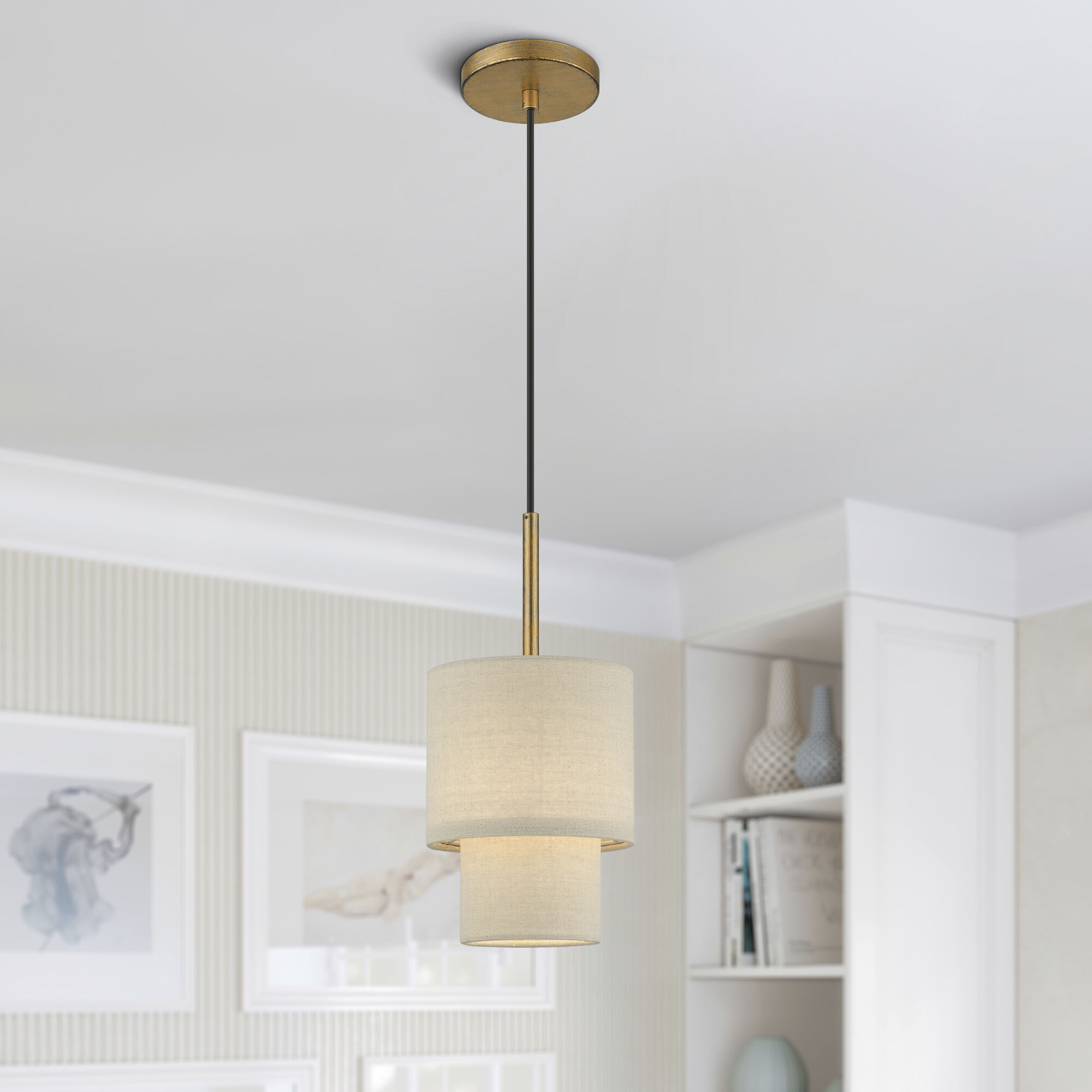 Livex Lighting 58891-48 Bellingham 1 Light 7 inch Antique Gold Leaf Mini Pendant Ceiling Light Livex Lighting 58891-48 Bellingham 1 Light 7 inch Antique Gold Leaf Mini Pendant Ceiling Light