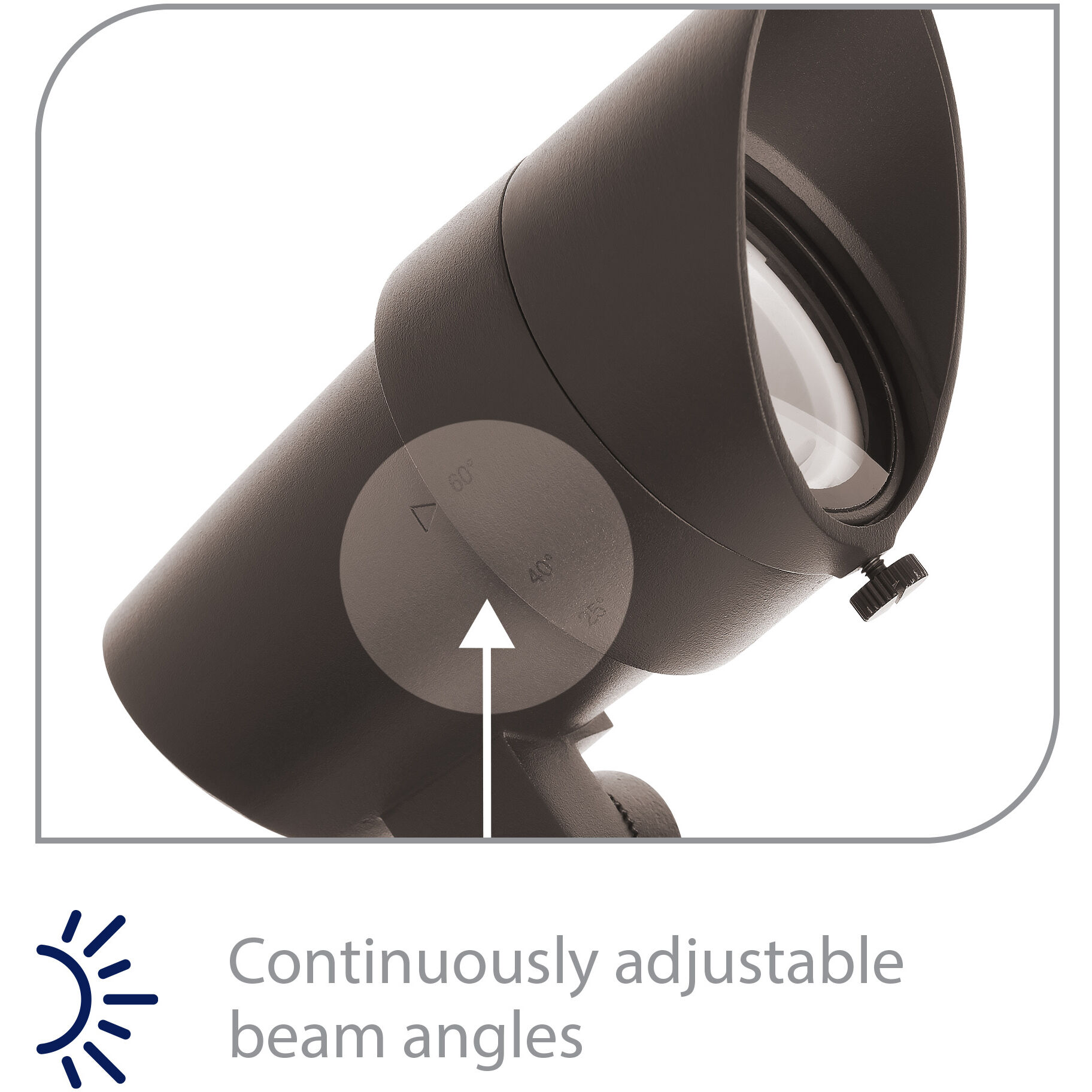 Miniature 12 7 watt Solid Brass Coated in Bronze Path Lighting in 3000K, Bronzed Brass, Path and Area Light, WAC Landscape