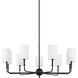 Foxdale 9 Light 36 inch Midnight Black Chandelier Ceiling Light