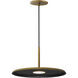 Berliner LED 13.75 inch Antique Brass Single Pendant Ceiling Light