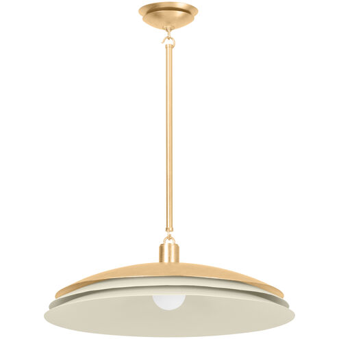 Oneida 1 Light 23.5 inch Vintage Gold Leaf and Soft Sand Pendant Ceiling Light