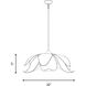 Elsie 6 Light 30 inch Warm Brass Pendant Ceiling Light
