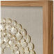 Concentric Shell Natural and Wood Tone with Clear Dimensional Wall Art