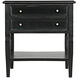 Oxford 30 X 28 inch Hand Rubbed Black Side Table, 2 Drawer