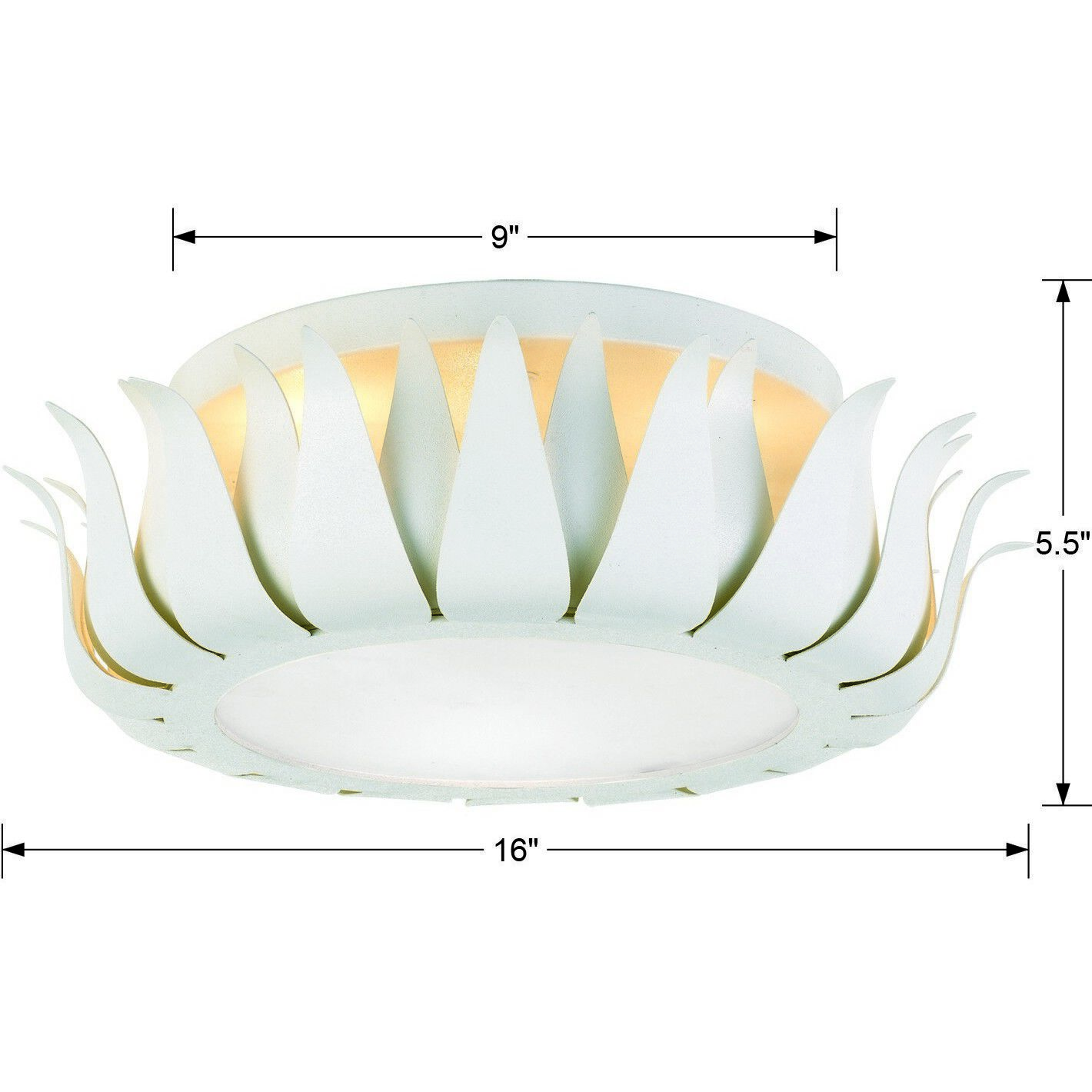 Broche 3 Light 16 inch Matte White Flush Ceiling Light