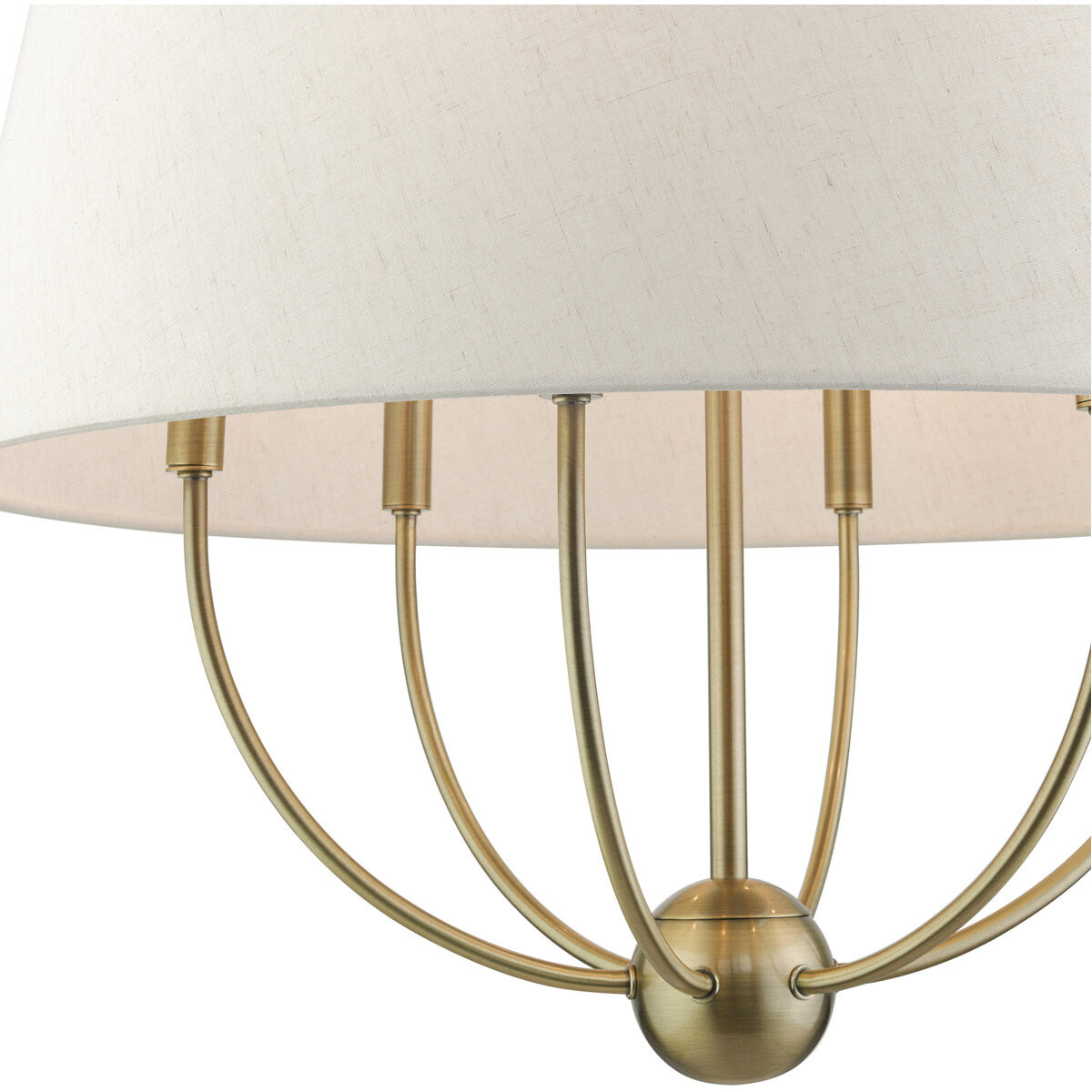 Cartwright 6 Light 24 inch Antique Brass Pendant Chandelier Ceiling Light