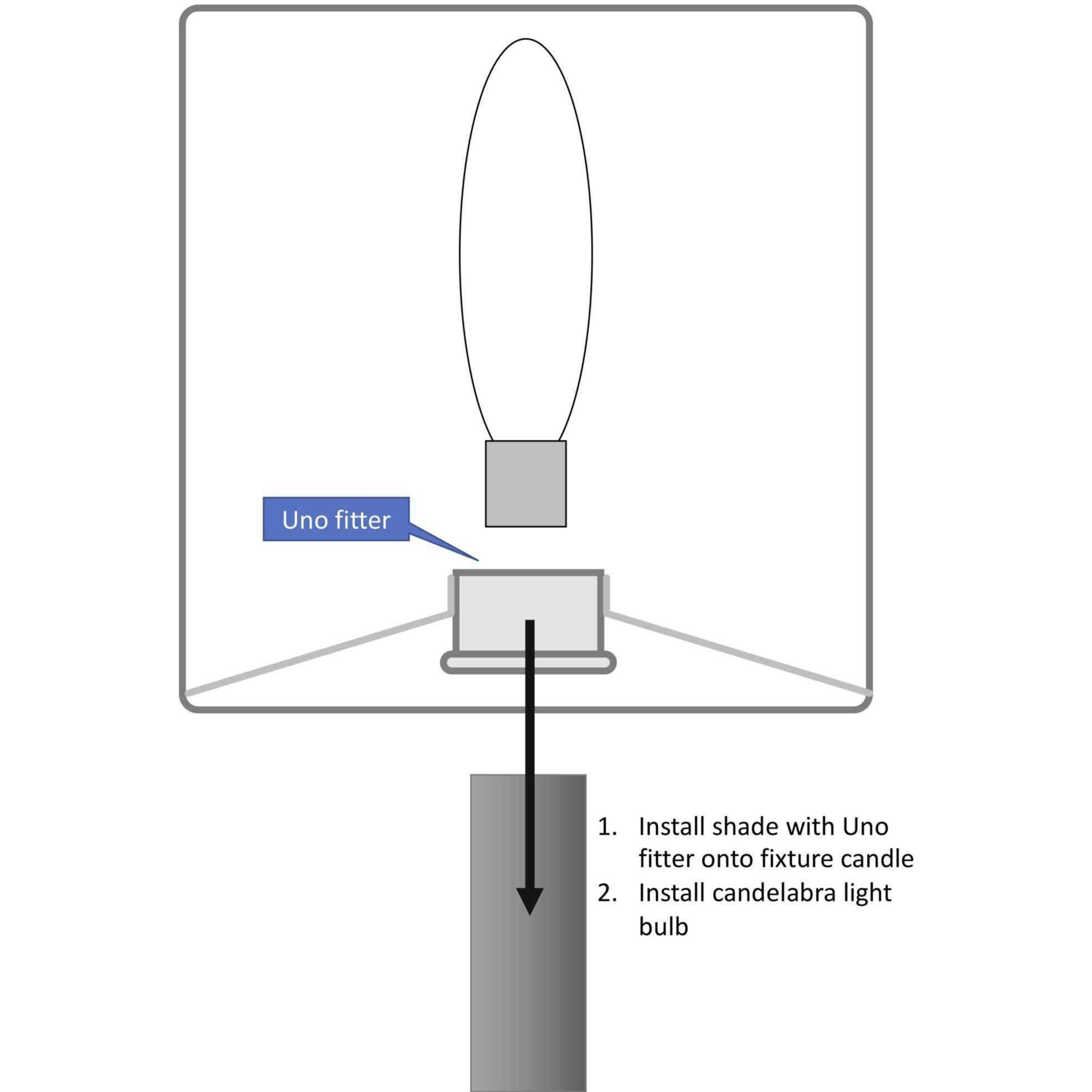 Accessory Shade Flax Linen 6 inch Chandelier Shade