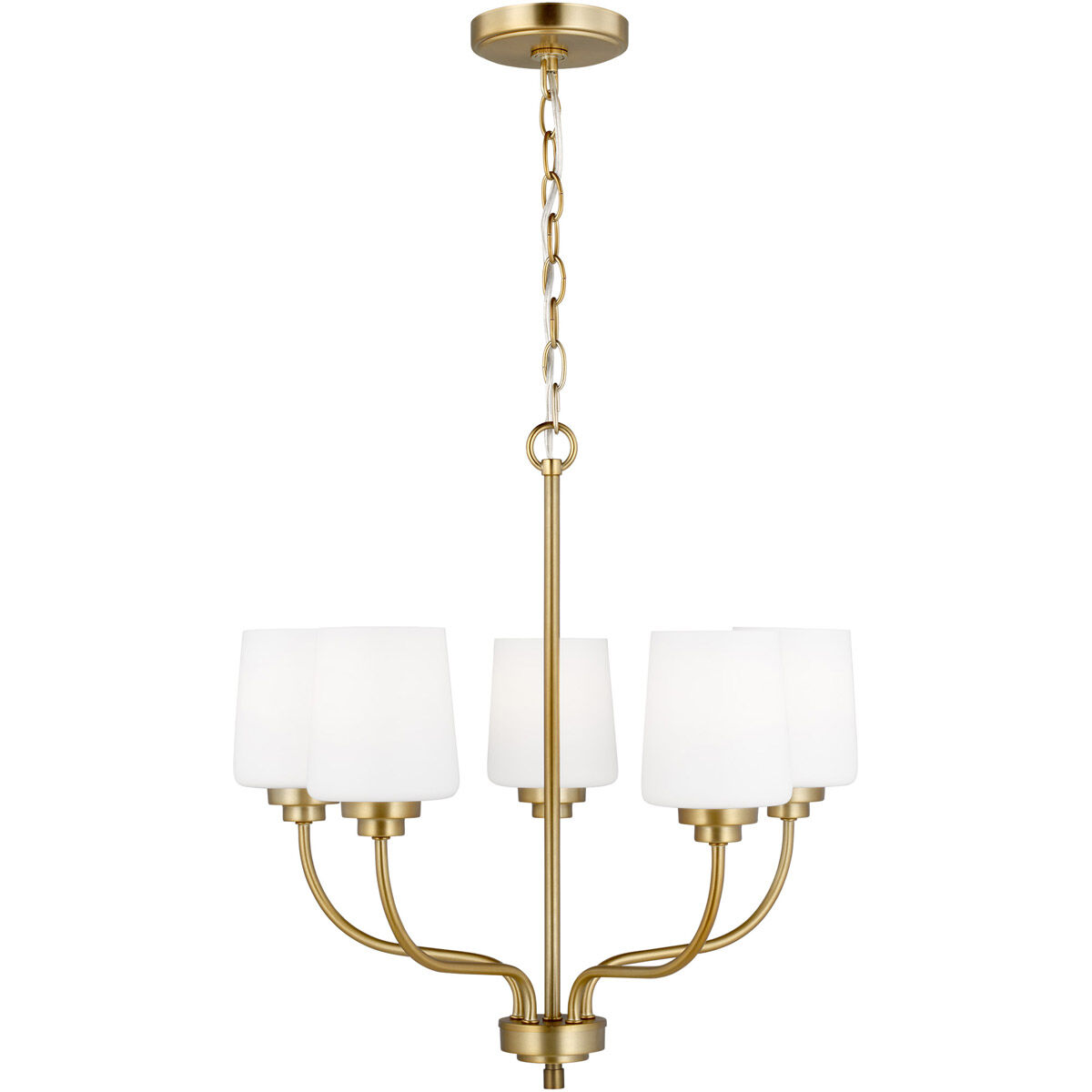 Windom 5 Light 20 inch Satin Brass Chandelier Ceiling Light