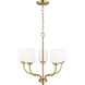Windom 5 Light 20 inch Satin Brass Chandelier Ceiling Light