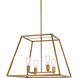 Declan 4 Light 24 inch Brass Pendant Ceiling Light
