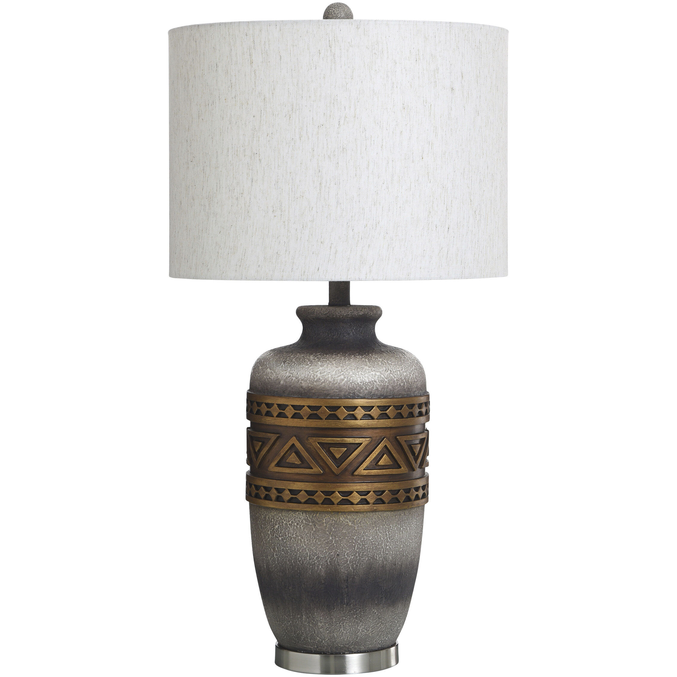 Frank 32 inch 100 watt Kachina Gold and Light Oatmeal Table Lamp Portable Light