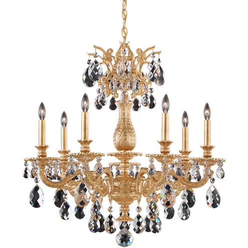 Milano 7 Light Etruscan Gold Chandelier Ceiling Light in Cast Etruscan Gold, Milano Spectra