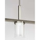 Beaches 4 Light 38 inch Brushed Nickel Linear Chandelier Ceiling Light