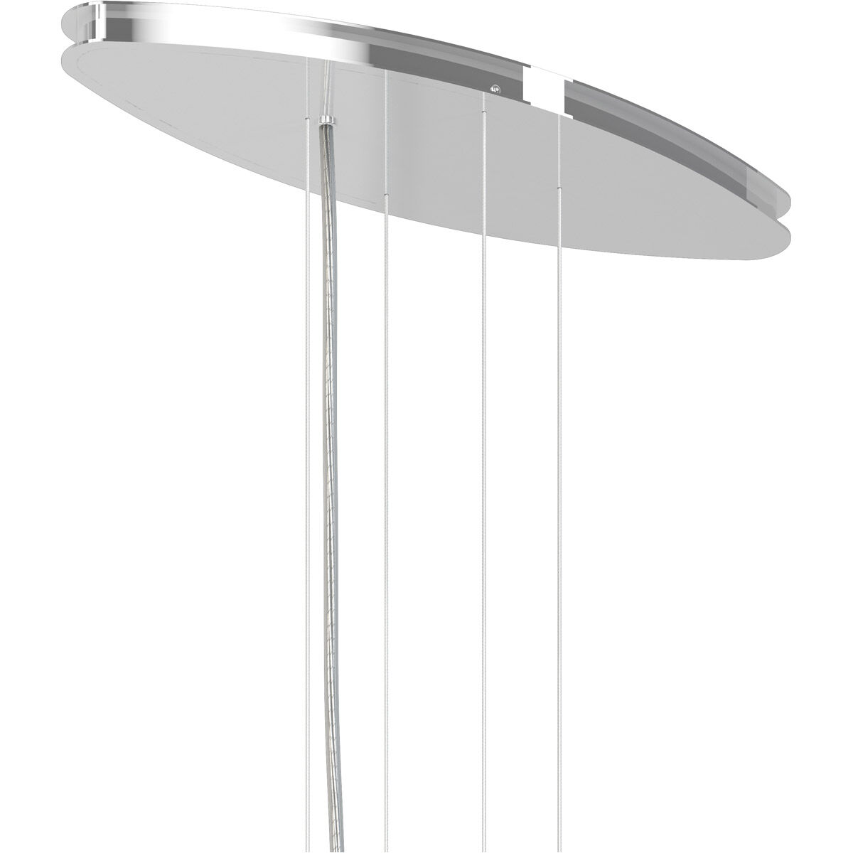 Chantant 8 Light 43 inch Polished Stainless Steel Linear Pendant Ceiling Light in Optic, Strand