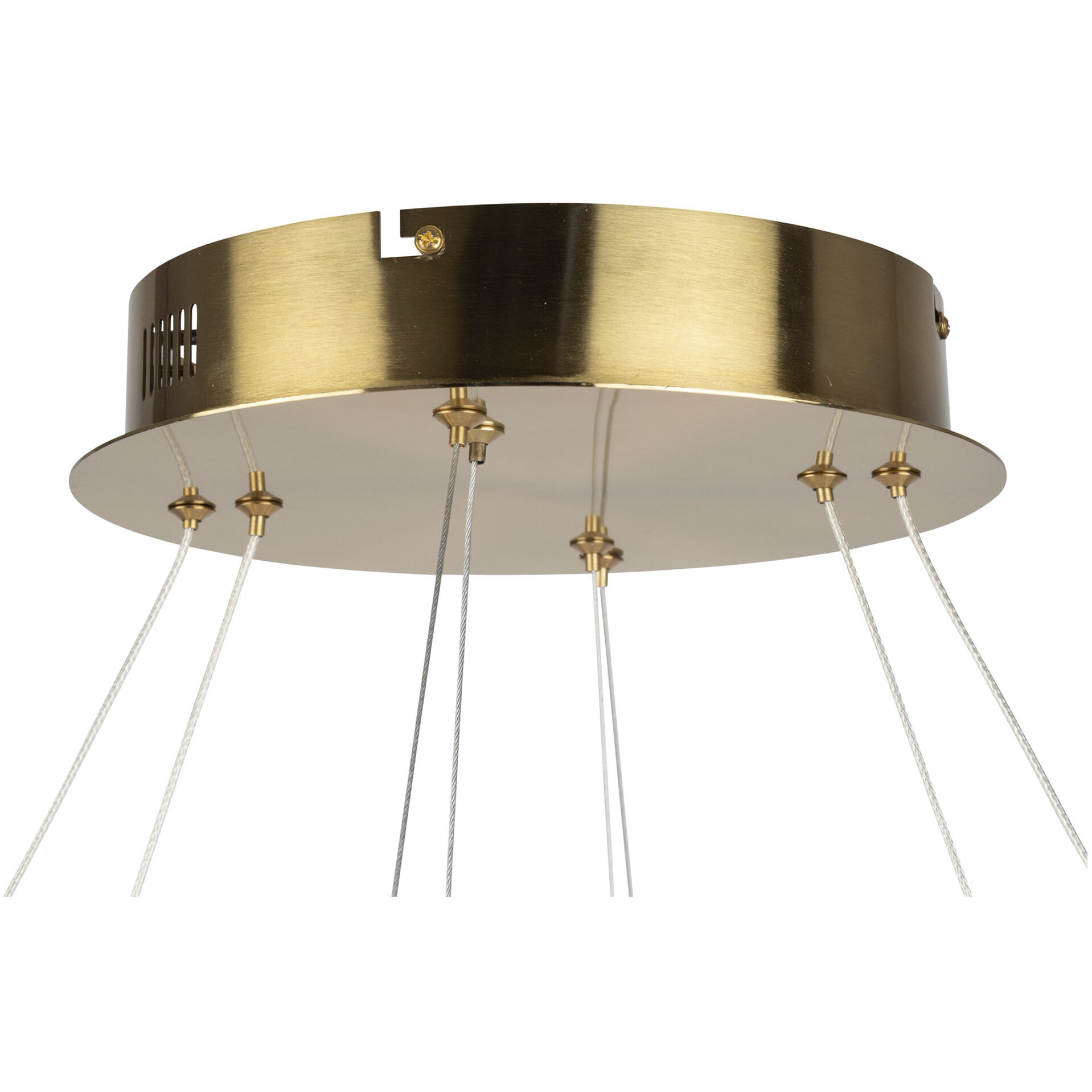 Stella 31.5 inch Brushed Brass Down Chandelier Ceiling Light