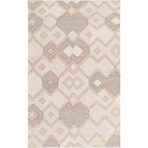 Cameroon 120 X 96 inch Neutral and Brown Area Rug, Wool and Cotton