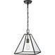 Tangent 1 Light 12 inch Matte Black Pendant Ceiling Light