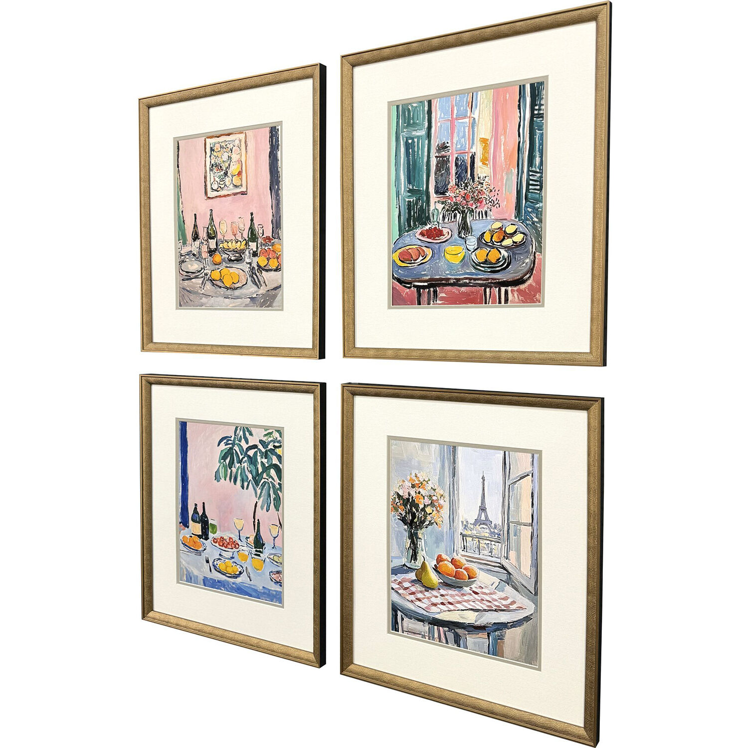 Dinner's Ready Pink and Blue and Green and Teal Framed Art