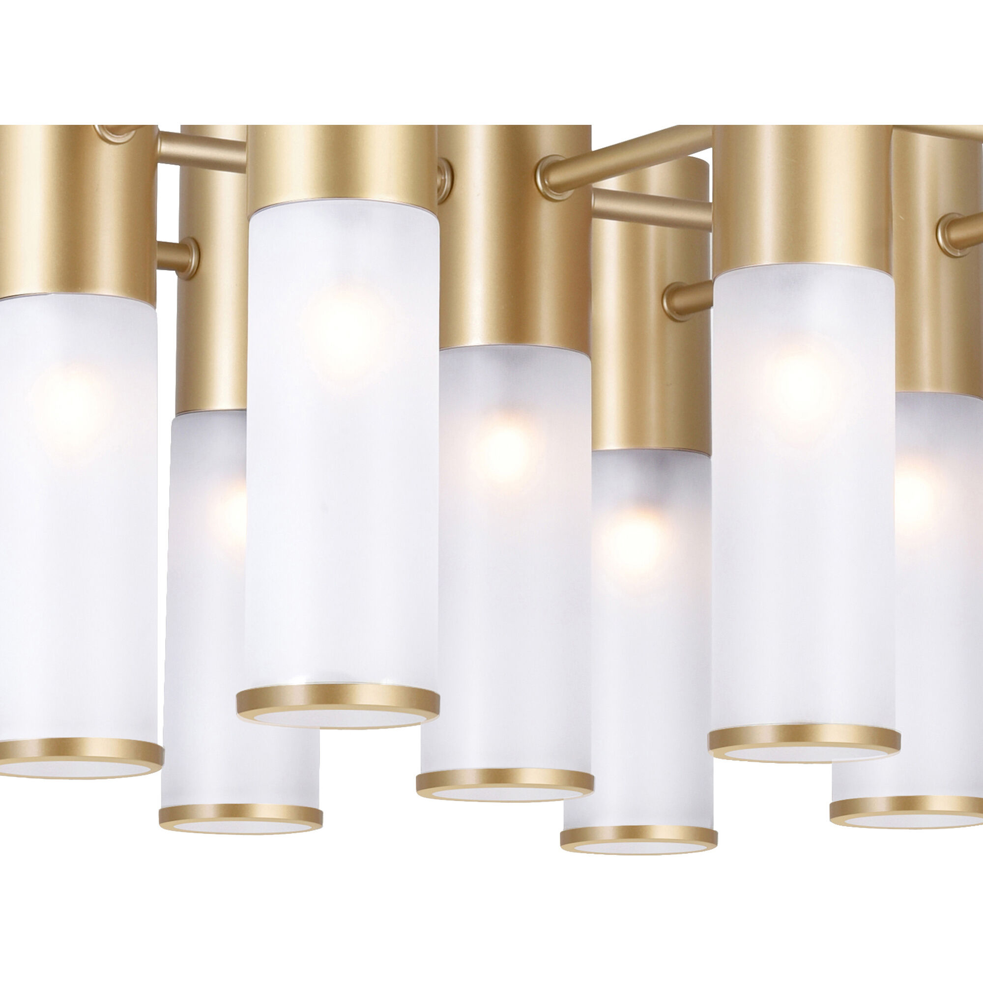 Pipes LED 38 inch Brass Island/Pool Table Light Ceiling Light