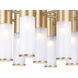 Pipes LED 38 inch Brass Island/Pool Table Light Ceiling Light