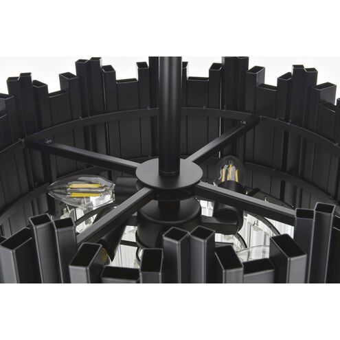 Willow 4 Light 16 inch Black Flush Mount Ceiling Light