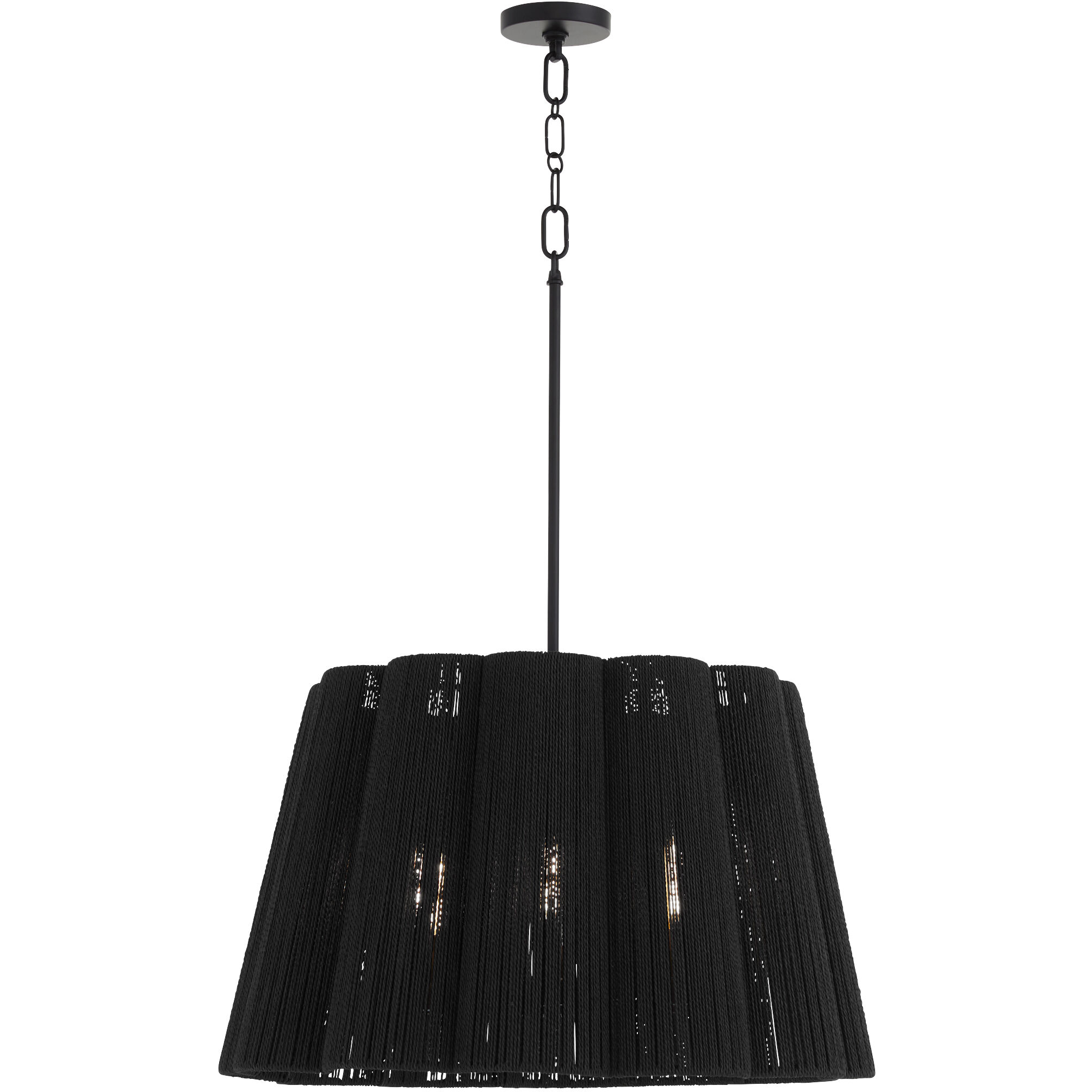 Anton 6 Light 26 inch Matte Black Pendant Ceiling Light